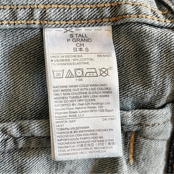 Gap Indigo 1969 Icon Denim Jacket Size S Tall - Picture 13 of 14